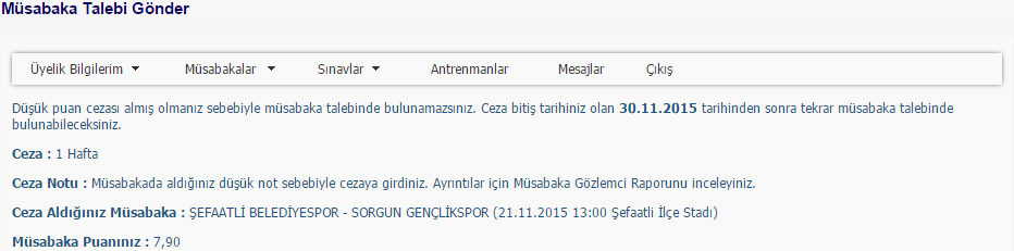 FYS Müsabaka Talebi